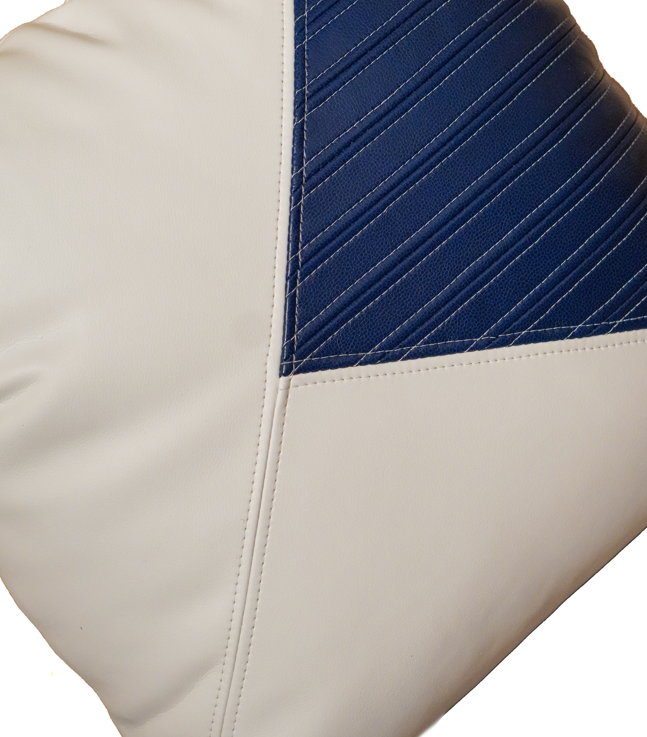 Navy and White Recycled Pillow
