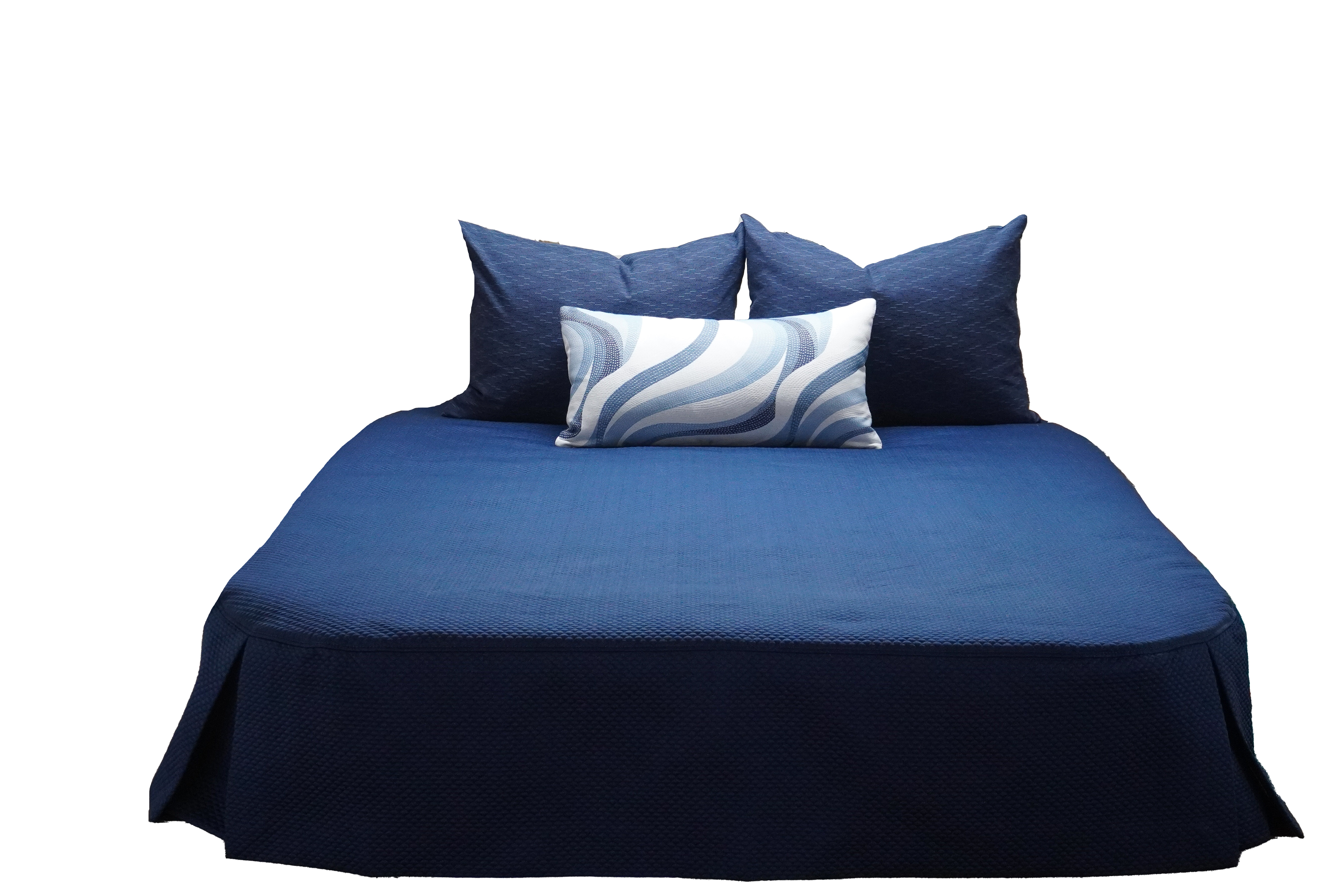 Thibaut Passage Waterfall Pillow displayed on a Yacht Bed