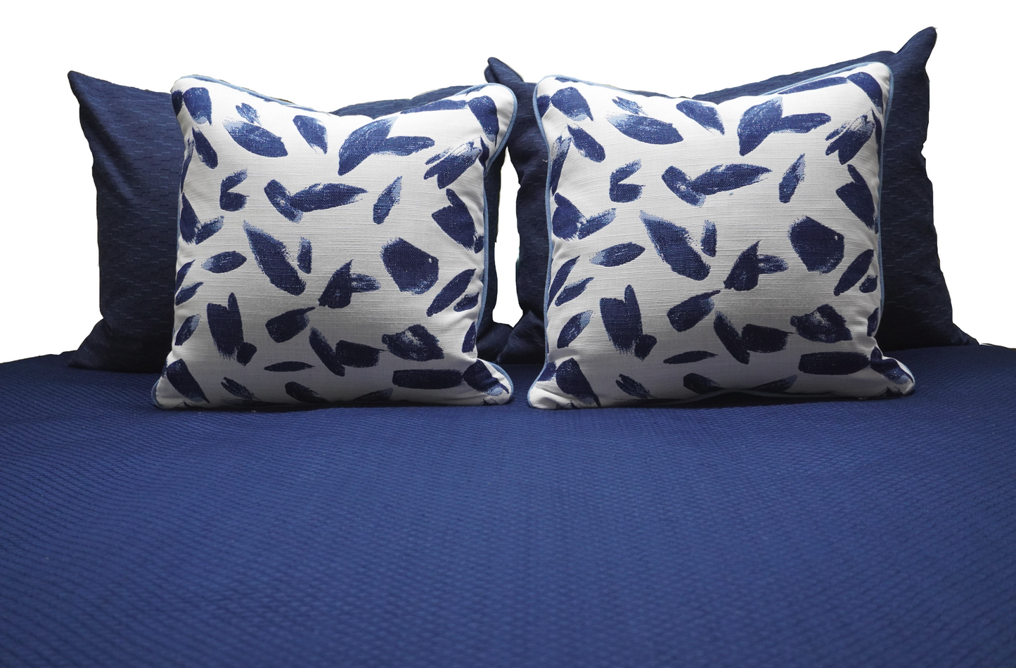 Breezy Lapis Navy & White Pillows