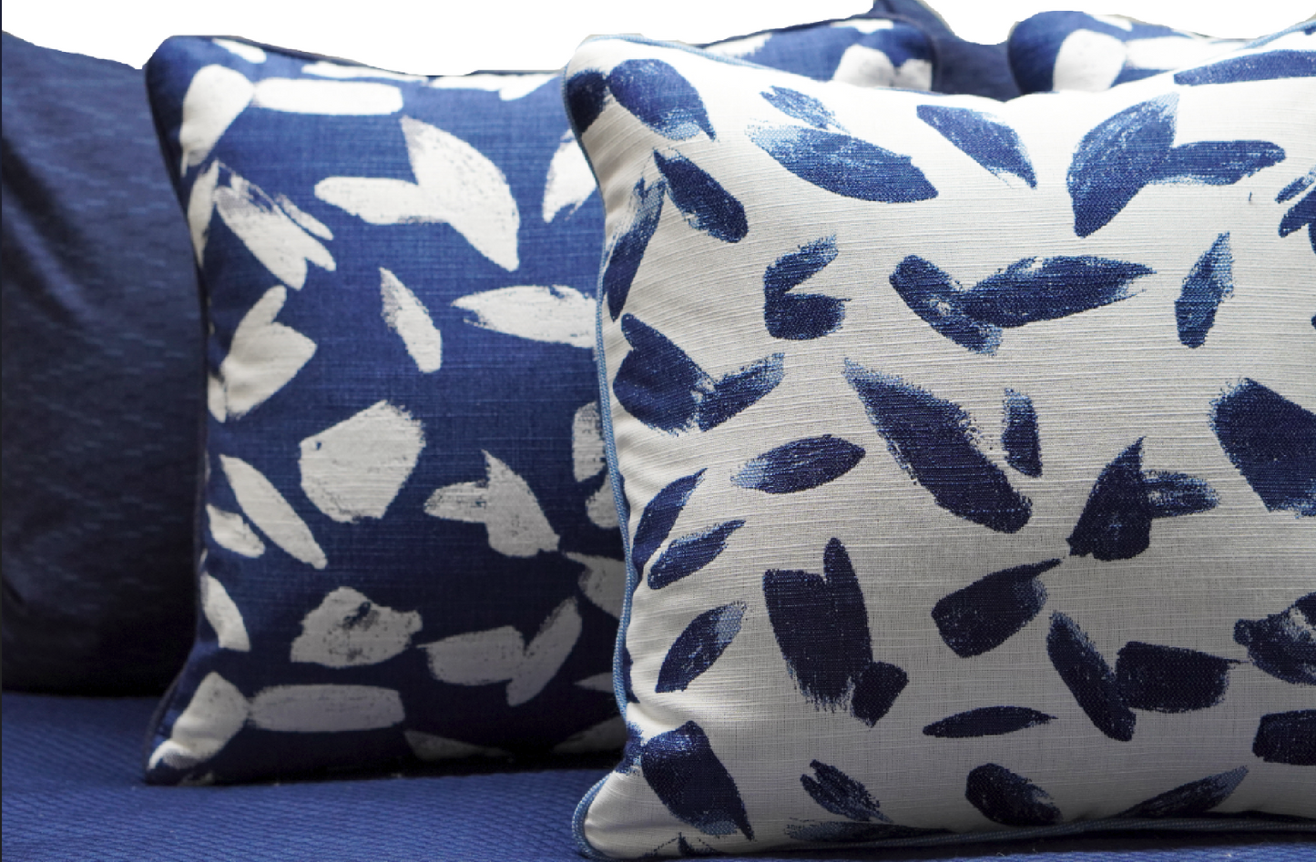 Breezy Lapis Navy & White Pillows