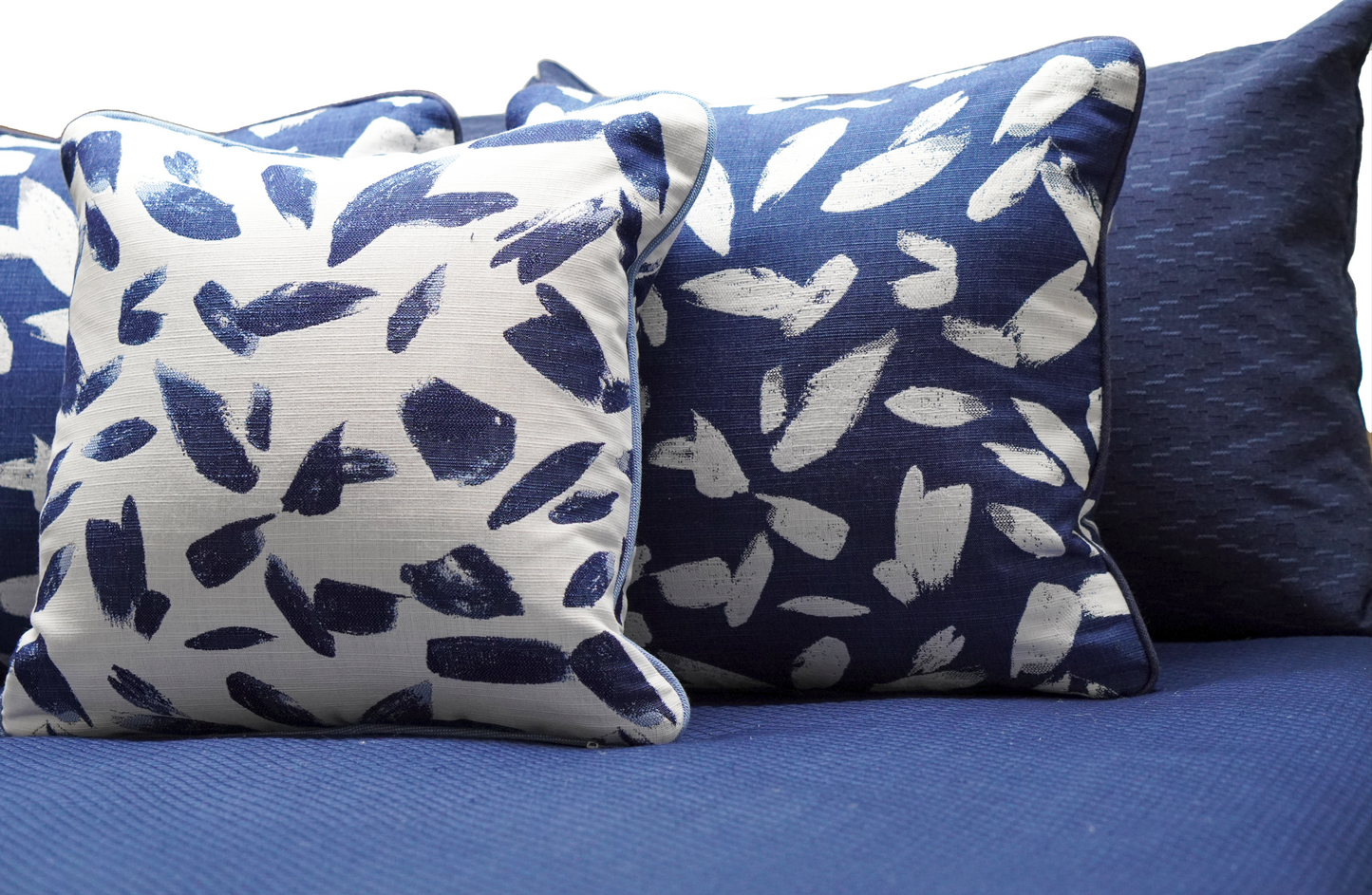 Breezy Lapis Navy & White Pillows