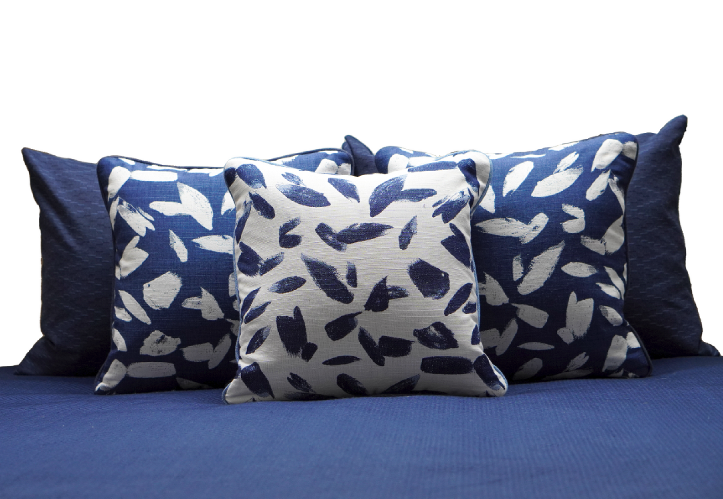 Breezy Lapis Navy & White Pillows