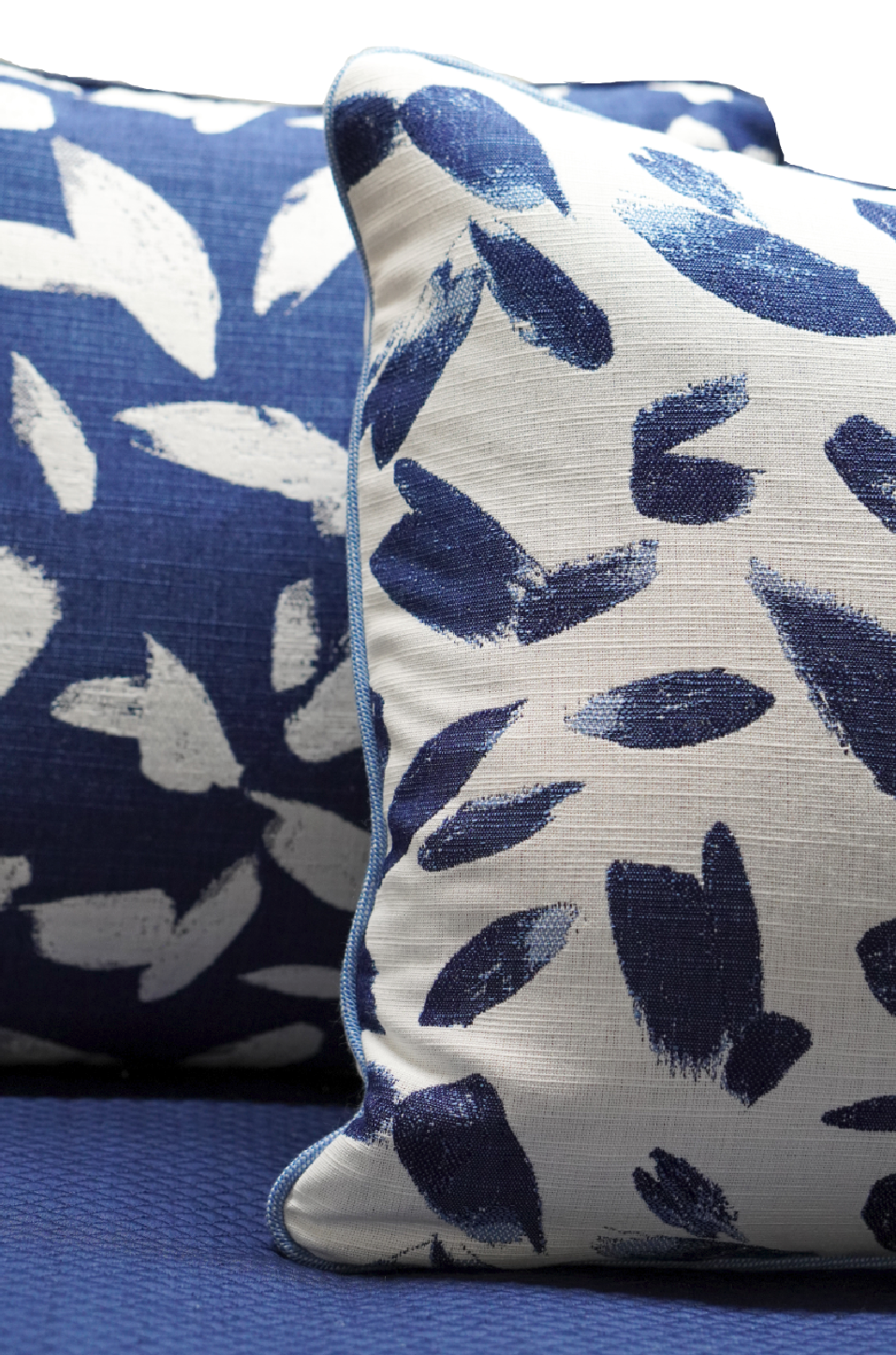 Breezy Lapis Navy & White Pillows